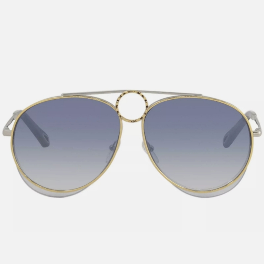 Chloe Semi Rimless Aviator Sunglasses CE144S - Picture 2 of 5